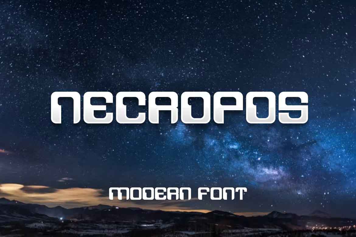 Schriftart Necropos